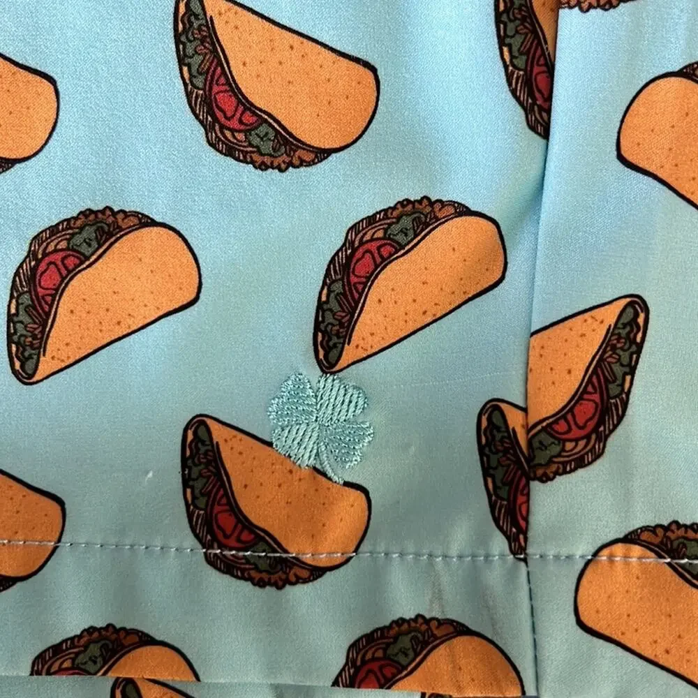 Lucky Brand Saturday Stretch Polyester Blend Blue Taco Swim Trunks